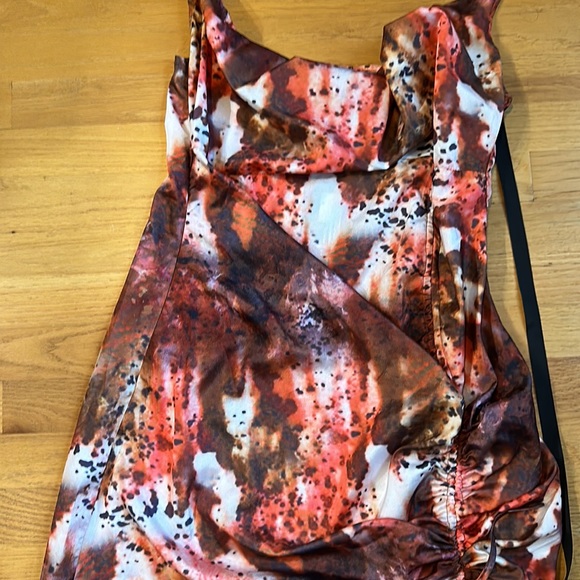 Printed Ruched Front Bodycon Dress - Picture 2 of 2